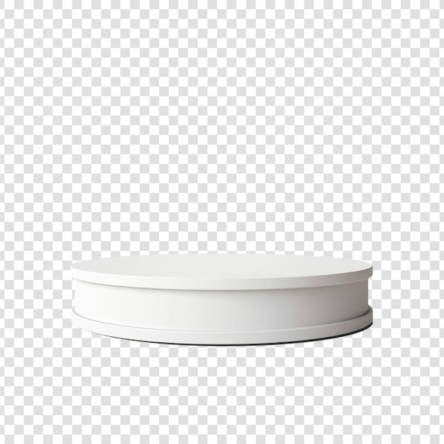 PSD white podium on a transparent background