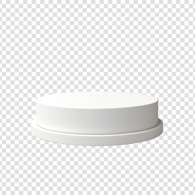 PSD white podium on a transparent background