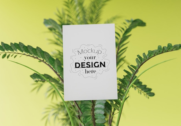 White postcard psd mockup