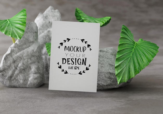 Mockup psd cartolina bianca