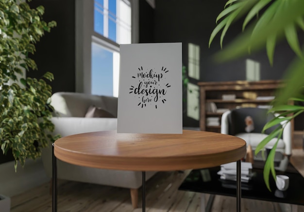 Mockup psd cartolina bianca