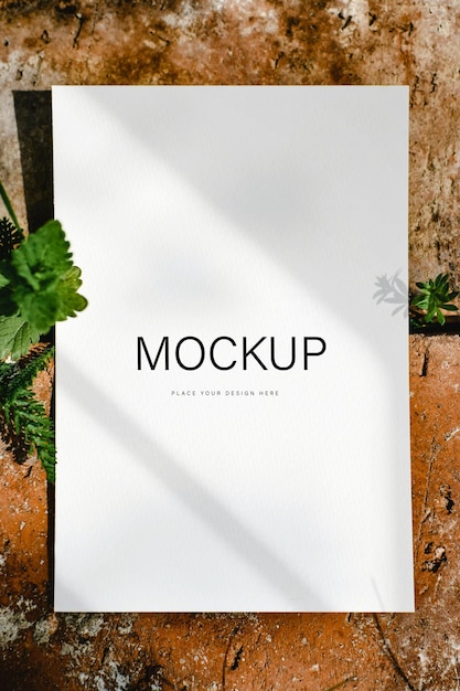 a white poster with a white background that says scrawled with a plant