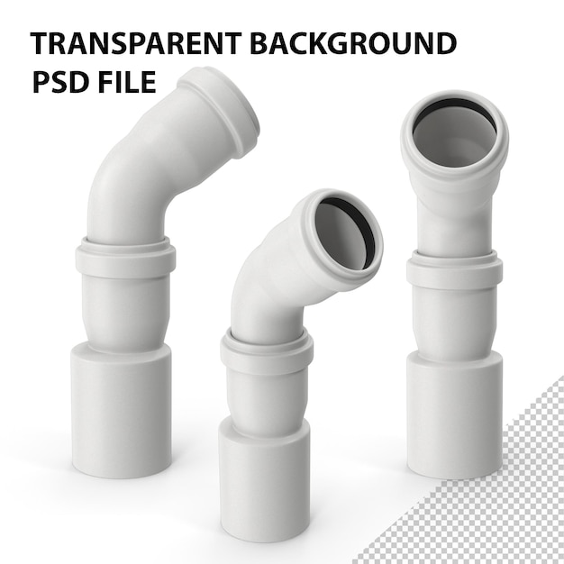 PSD tubo in pvc bianco png