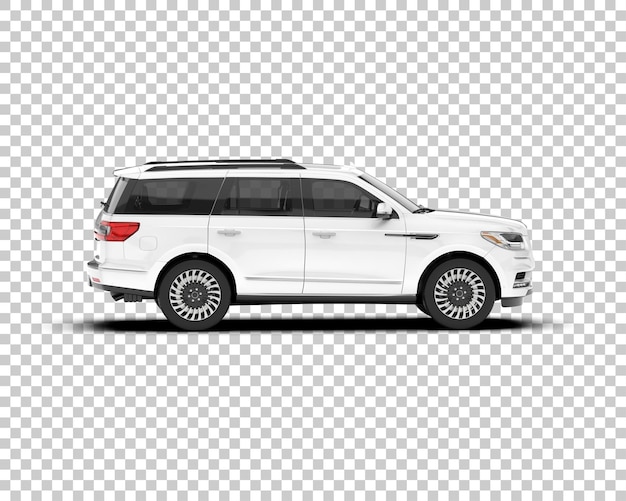 PSD 투명 배경 3d 렌더링 그림에 흰색 현실적인 suv