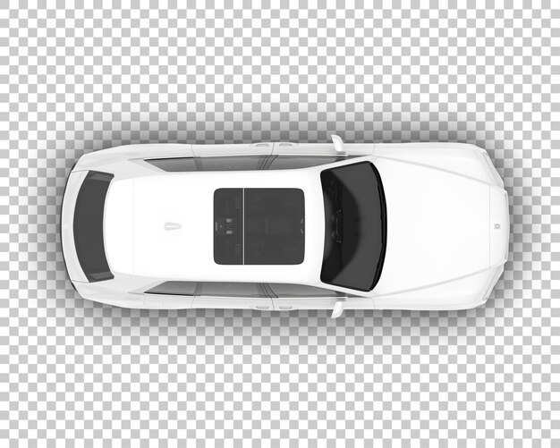 PSD 透明な背景の 3 d レンダリング図に白い現実的な suv