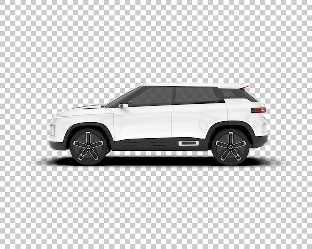 투명 배경 3d 렌더링 그림에 흰색 현실적인 Suv