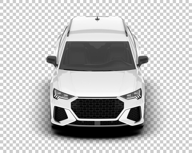 PSD white realistic suv on transparent background 3d rendering illustration