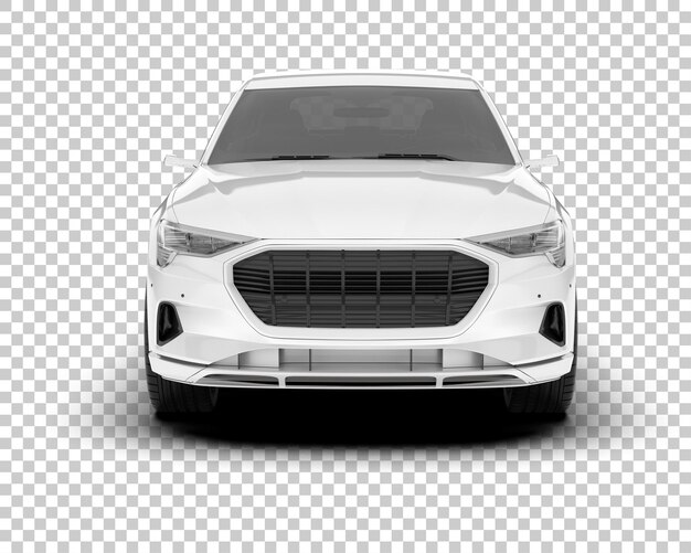 PSD white realistic suv on transparent background 3d rendering illustration