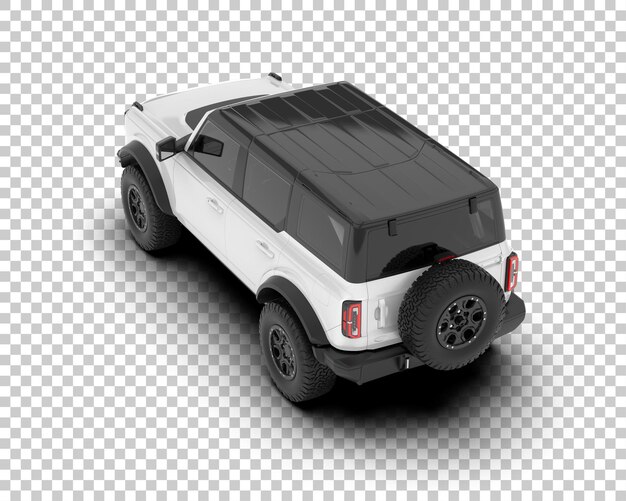 PSD suv realistico bianco su sfondo trasparente illustrazione di rendering 3d