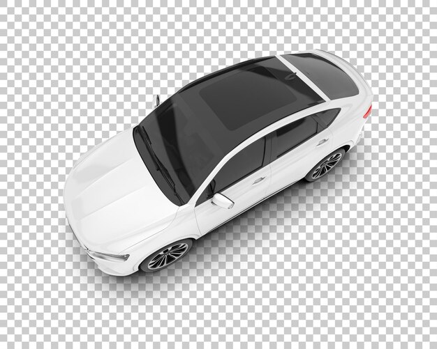 पारदर्शी बैकग्राउंड पर सफेद रियलिस्टिक SUV 3D रेंडरिंग इलस्ट्रेशन