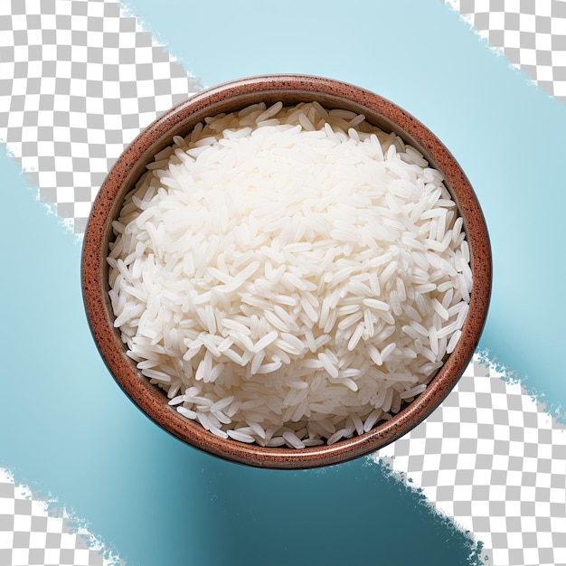 PSD white rice against a transparent background