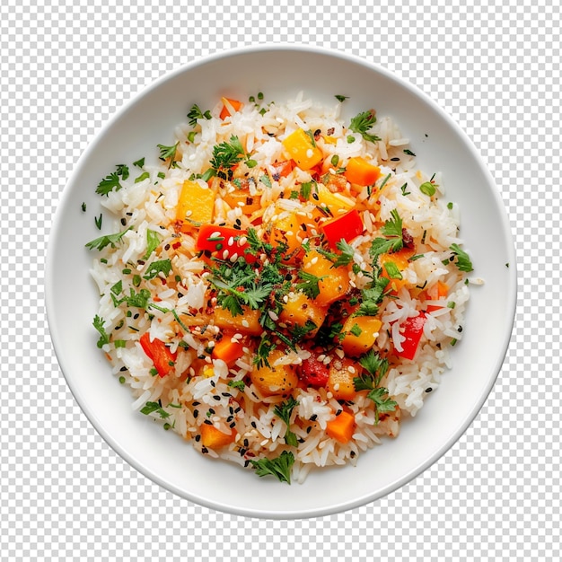 PSD white rice isolated