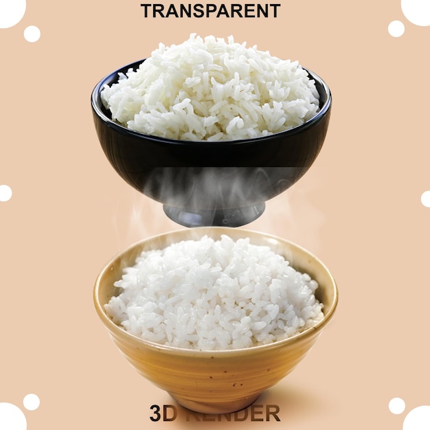 white rice transparent background