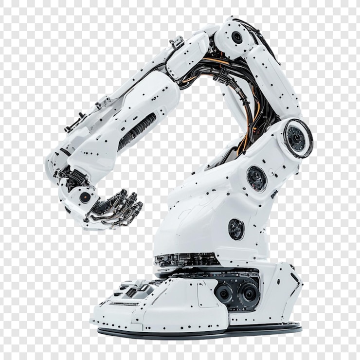 PSD white robotic arm advanced technology futuristic machine