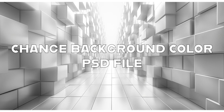 PSD a white room with a lot of white blocks