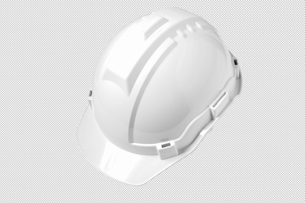 White safety engineer helmet object