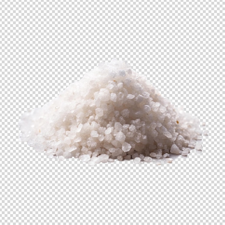 PSD 透明な背景に白い塩が描かれています
