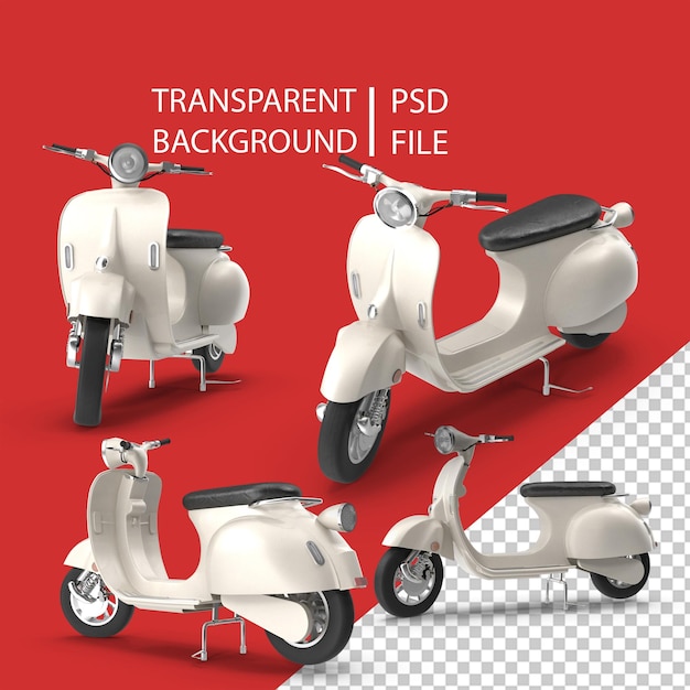 PSD white scooter png