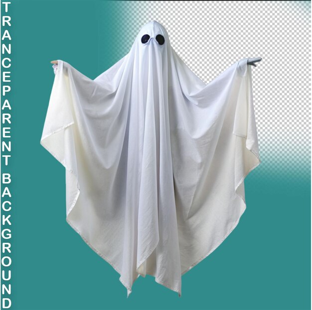 PSD white sheet ghost on transparent background