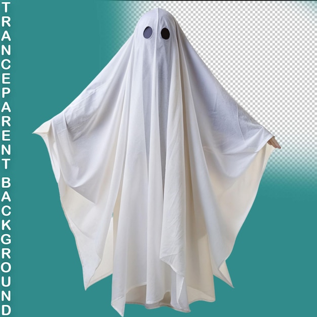 PSD white sheet ghost on transparent background