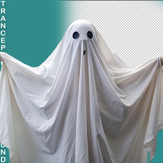 PSD white sheet ghost on transparent background