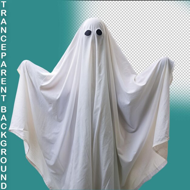 PSD white sheet ghost on transparent background