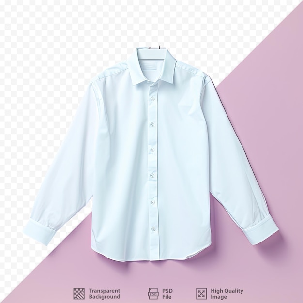 PSD una camicia bianca con una camicia bianca su di essa è visualizzata.