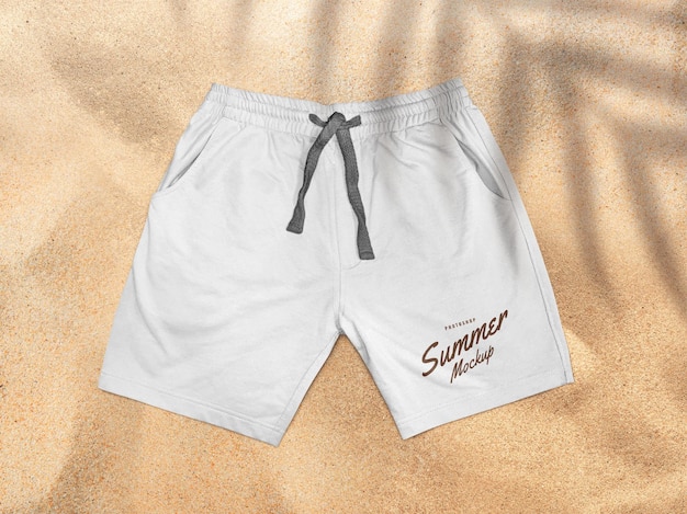 White shorts pant mockup