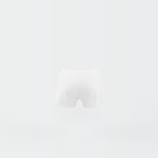 ショートパンツの白いシルエット