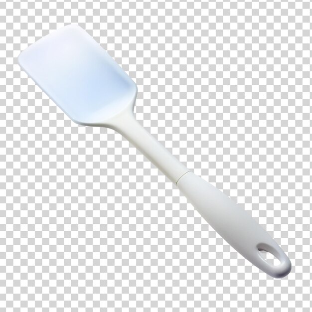 PSD white silicone spatula isolated on transparent background