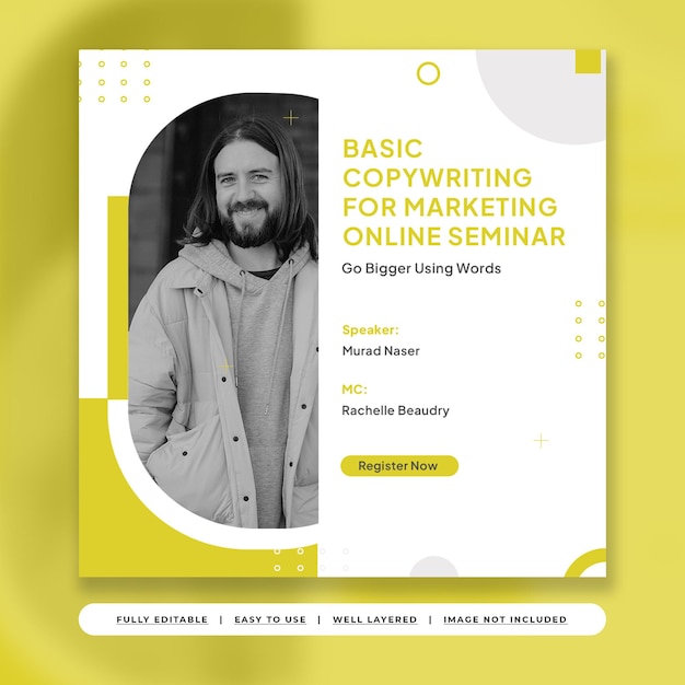 White simple online webinar instagram-bericht