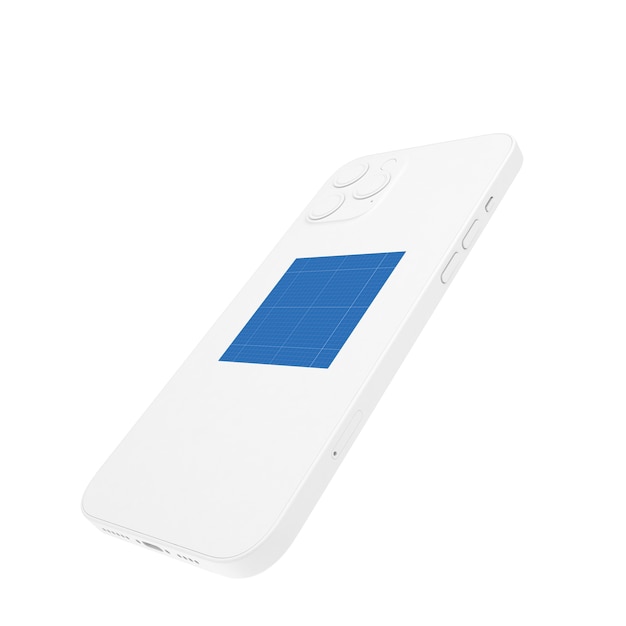 PSD white smartphone isolated