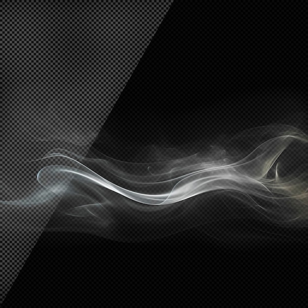 White smoke effect transparent background