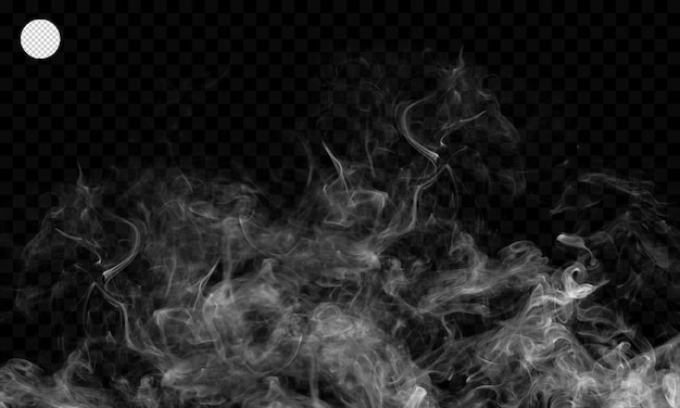 White Smoke isolated on black background