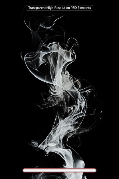 White smoke isolated transparent background