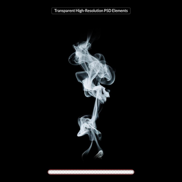 PSD white smoke isolated transparent background