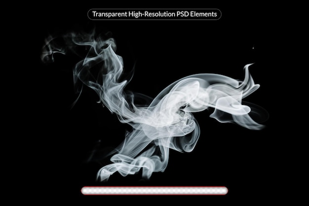 White smoke isolated transparent background