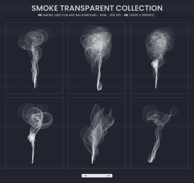 White smoke transparent set