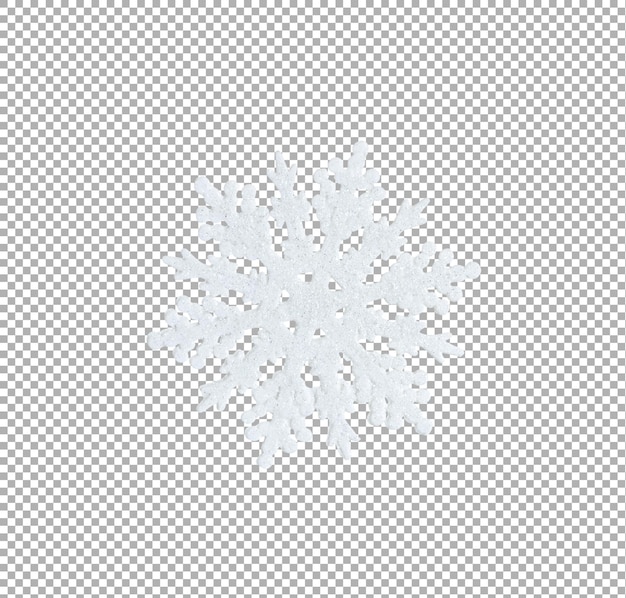 White snowflake toy with sparkles isolated