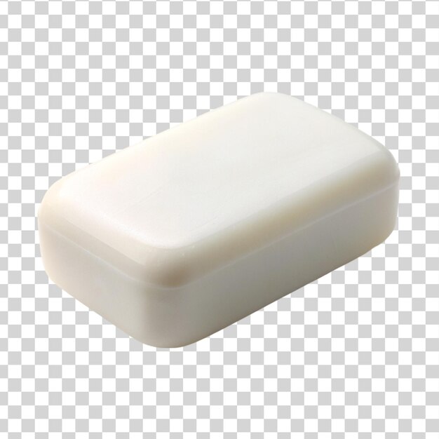 PSD a white soap isolated on transparent background