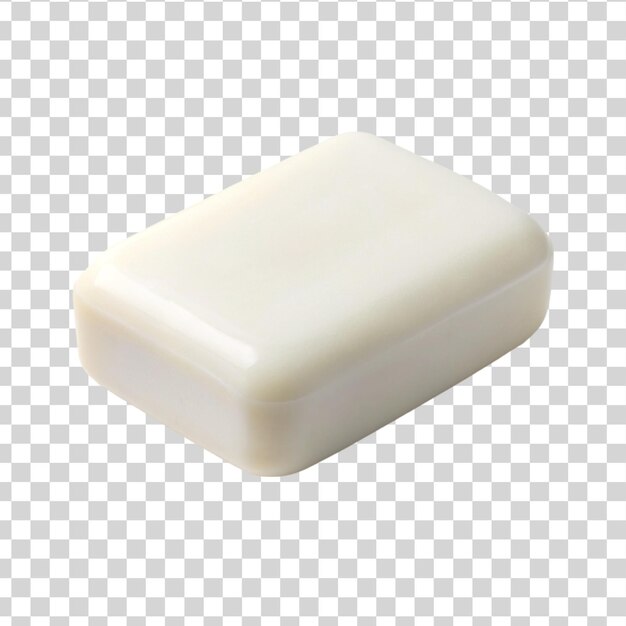 PSD a white soap isolated on transparent background