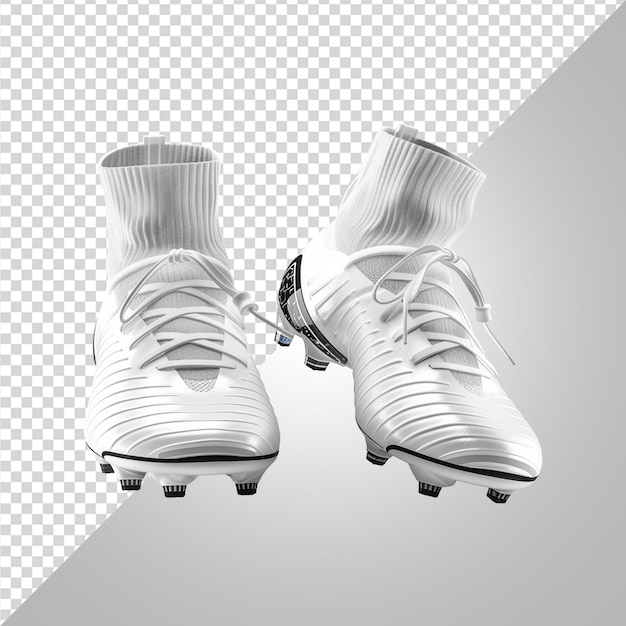 PSD white soccer football shoes mockup png