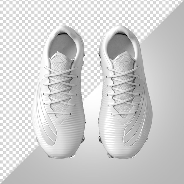 PSD white soccer football shoes mockup png