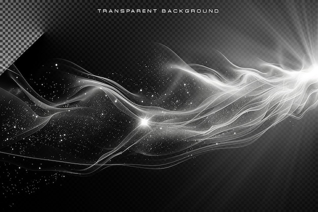 White soft smoke explosion in transparent background