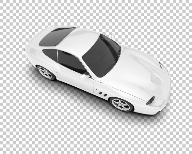 PSD 透明な背景の 3 d レンダリング図に白いスポーツカー