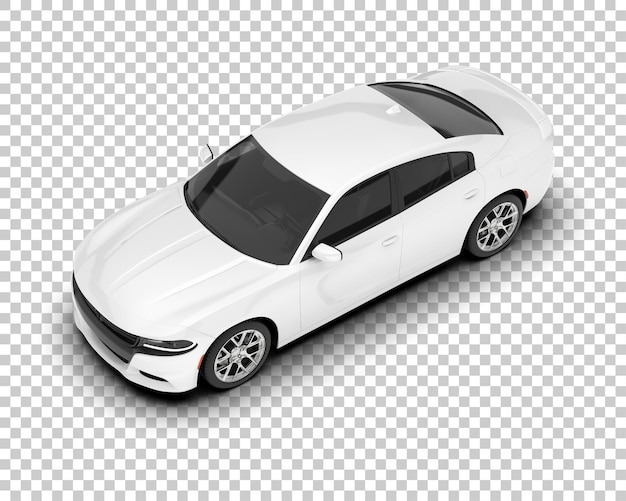PSD 透明な背景の 3 d レンダリング図に白いスポーツカー