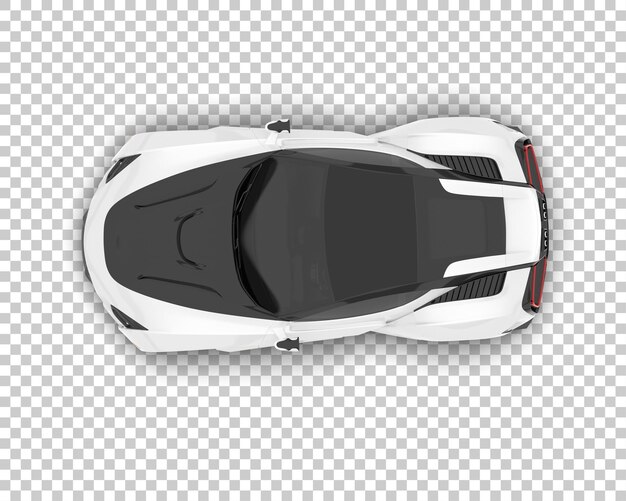 PSD 透明な背景の 3 d レンダリング図に白いスポーツカー
