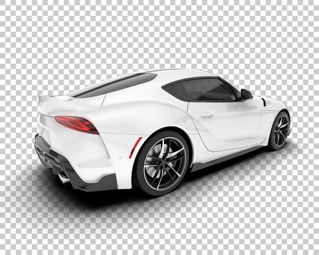 PSD 透明な背景の 3 d レンダリング図に白いスポーツカー