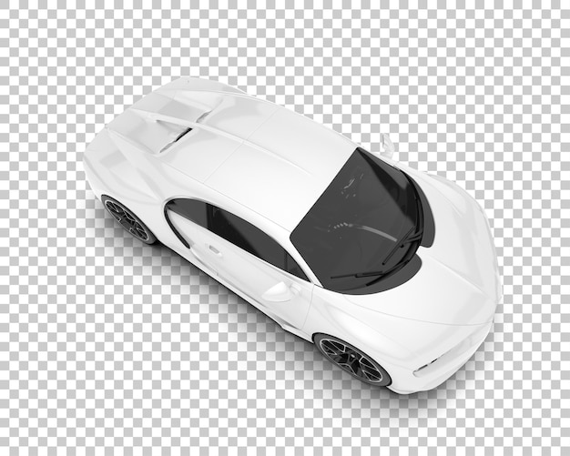 PSD automobile sportiva bianca su sfondo trasparente 3d rendering illustrazione