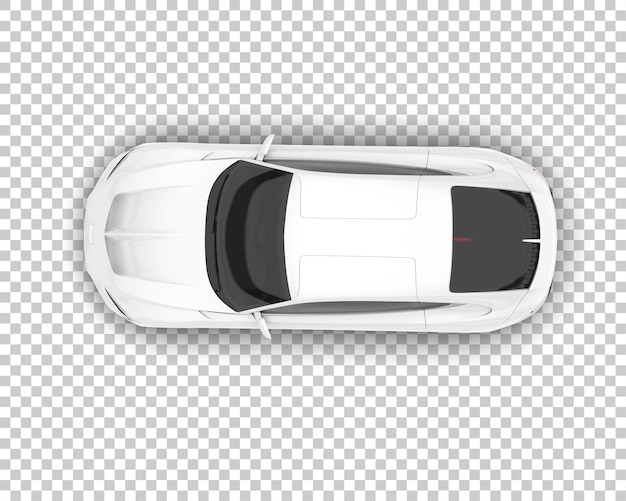 PSD automobile sportiva bianca su sfondo trasparente 3d rendering illustrazione